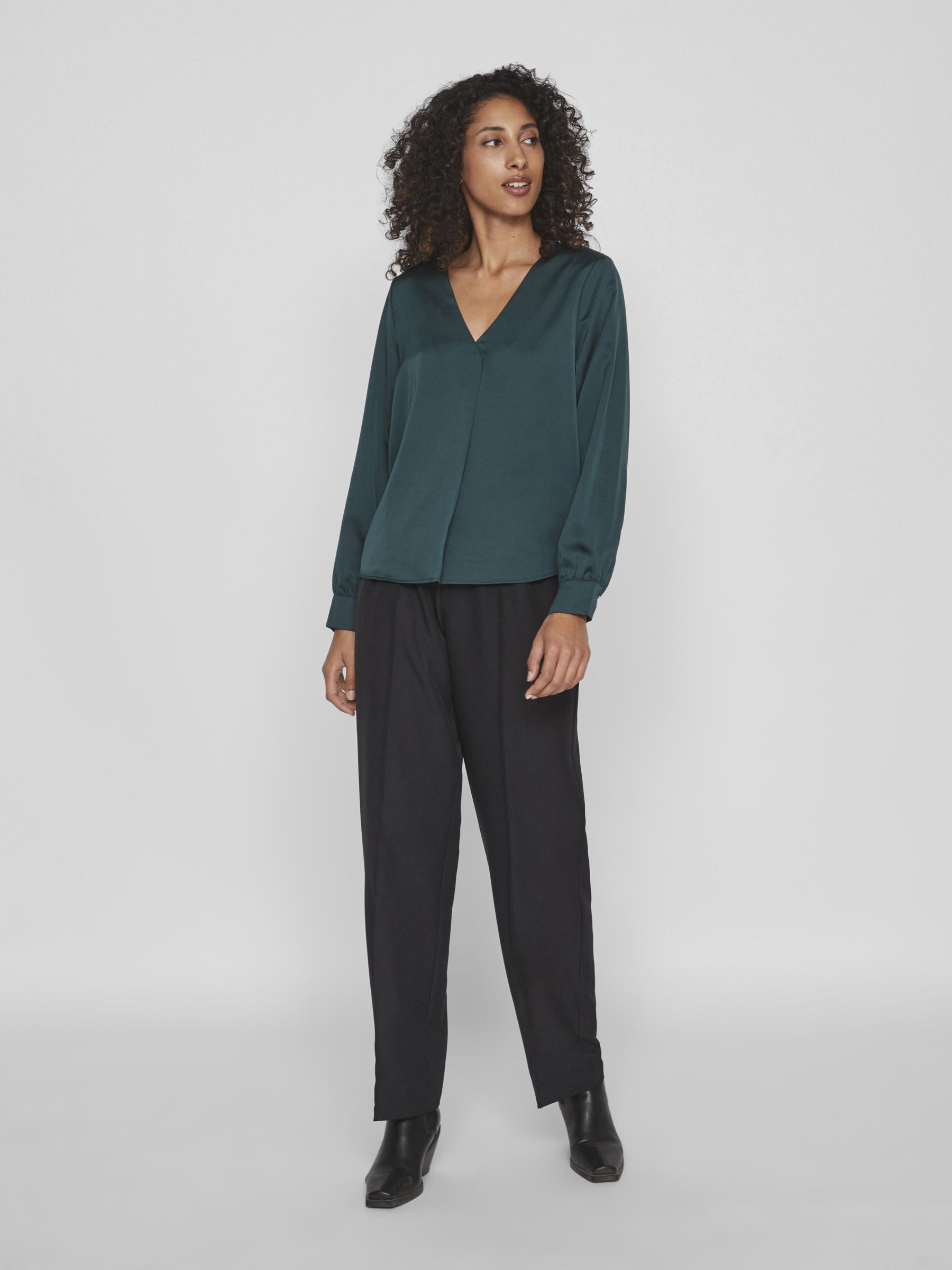 VIELLETTE V-NECK  L/S TOP -  NOOS