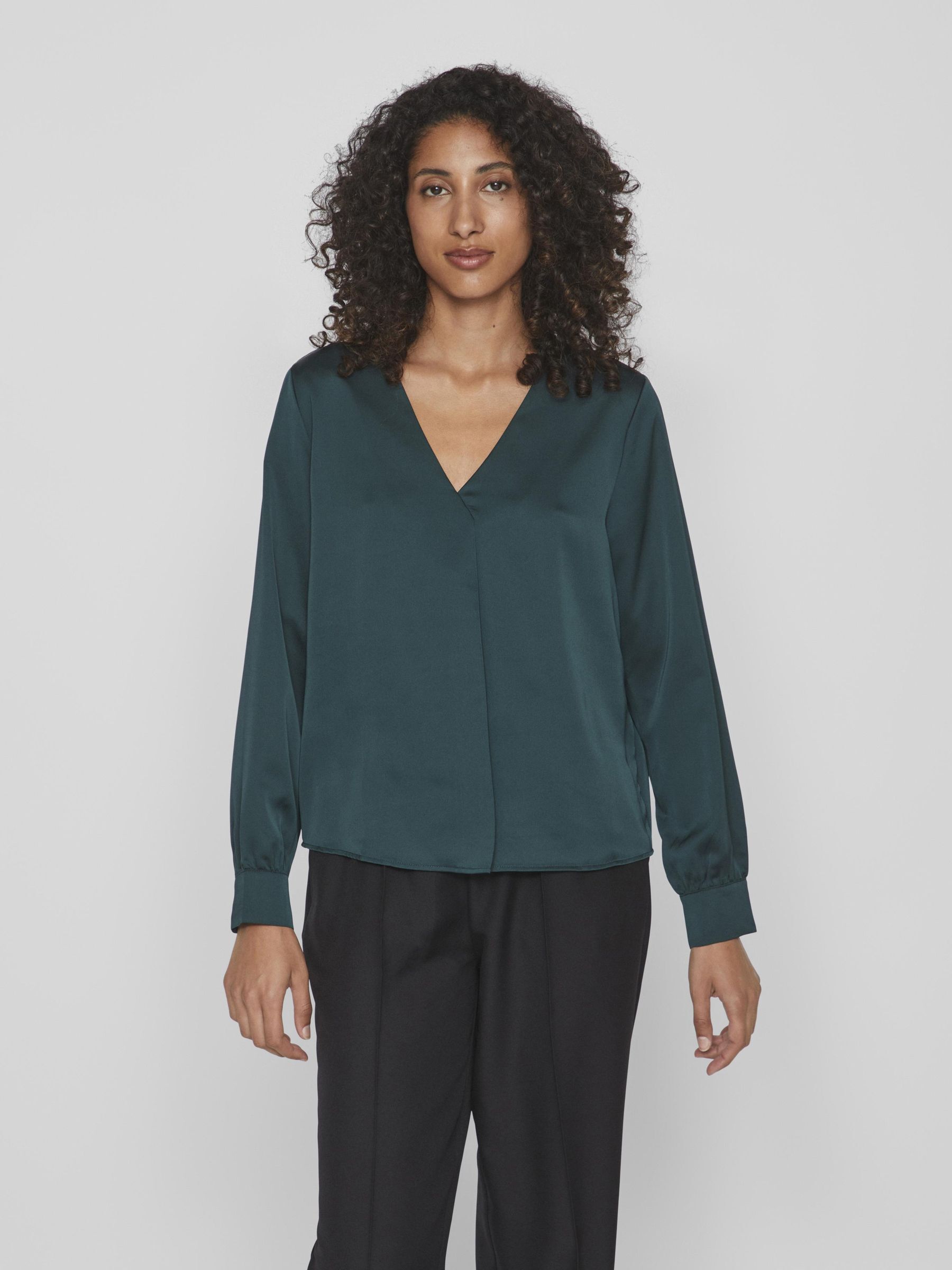 VIELLETTE V-NECK  L/S TOP -  NOOS