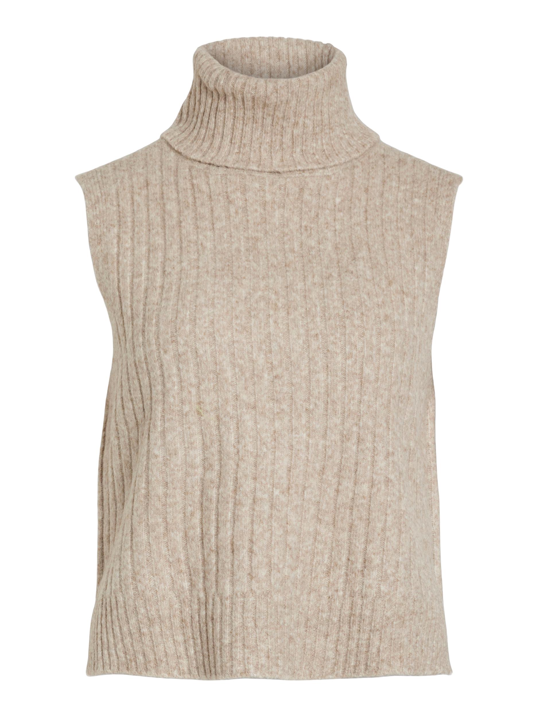 VIJANEY S/L ROLL NECK VEST/LC