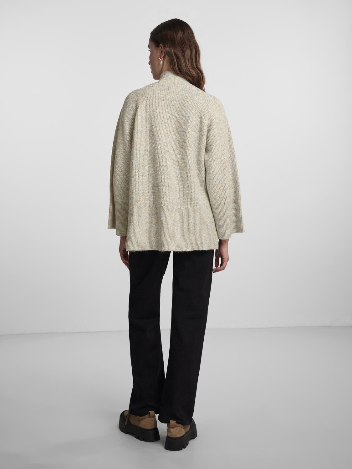 PCJADE LS OVERSIZE HIGH NECK KNIT BC