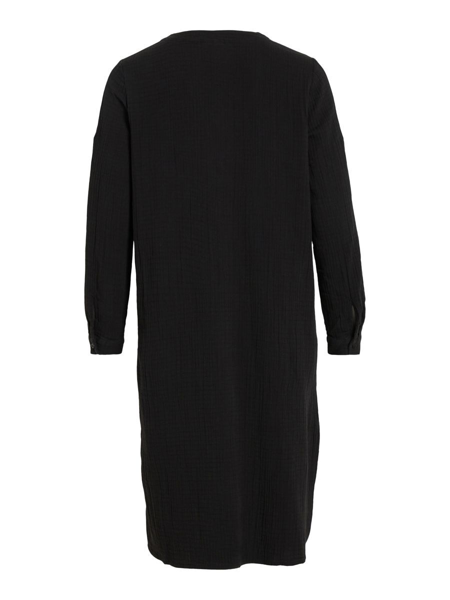 VILANIA NEW V-NECK L/S MIDI SHIRT DRESS