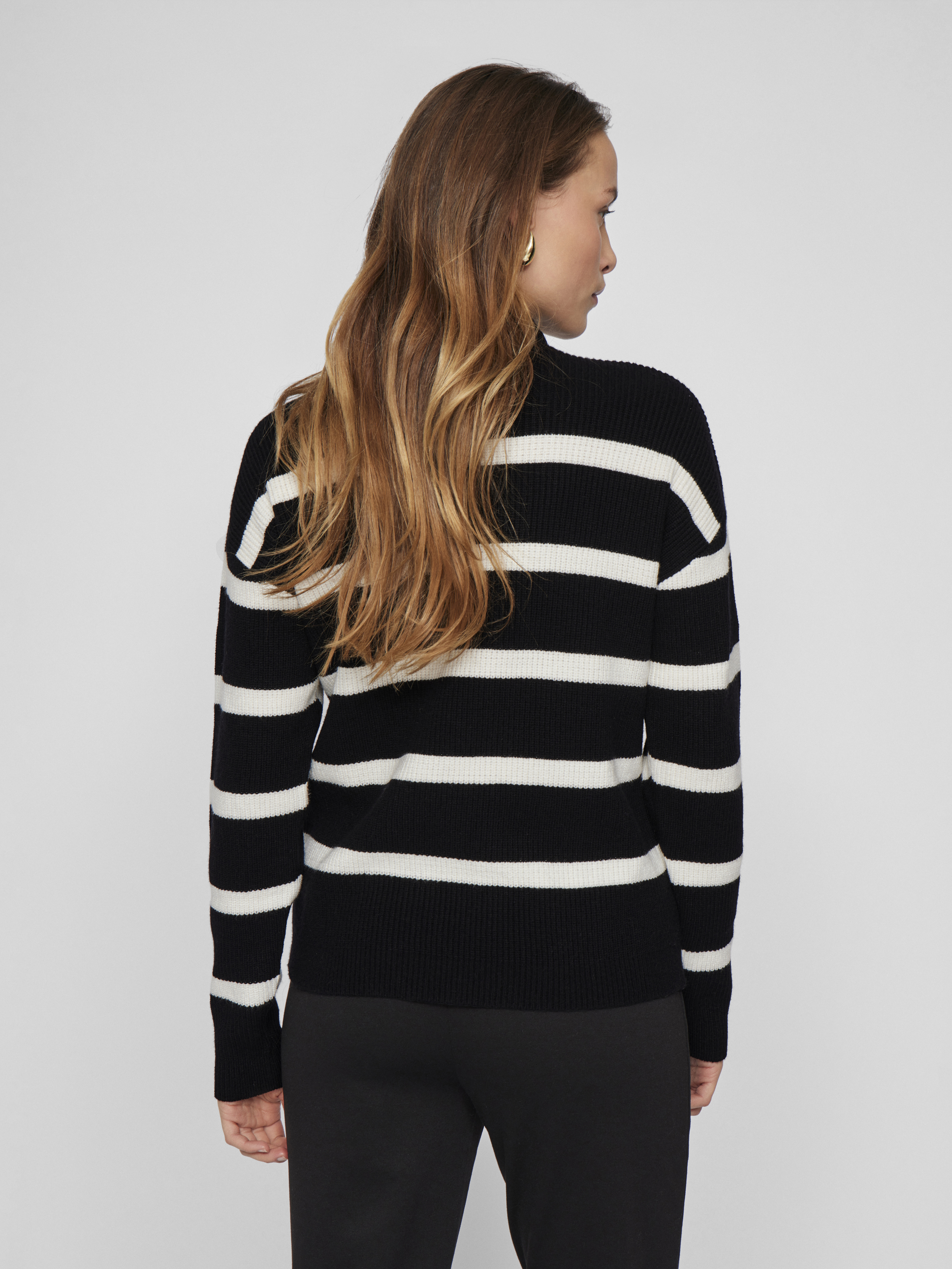 VIRIL MOCK NECK L/S  KNIT RIB TOP 2-NOOS