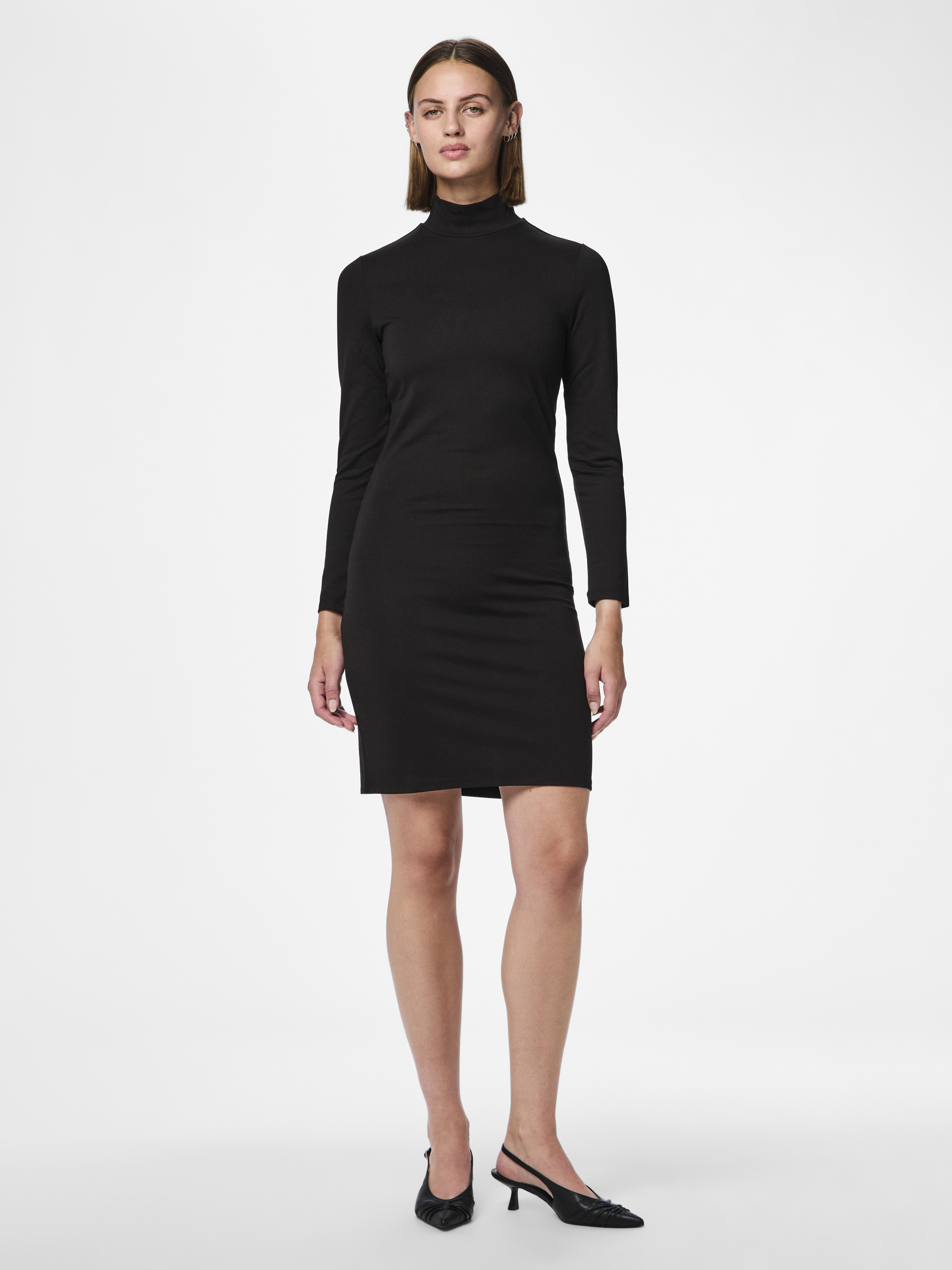 PCNAYA LS T-NECK DRESS NOOS