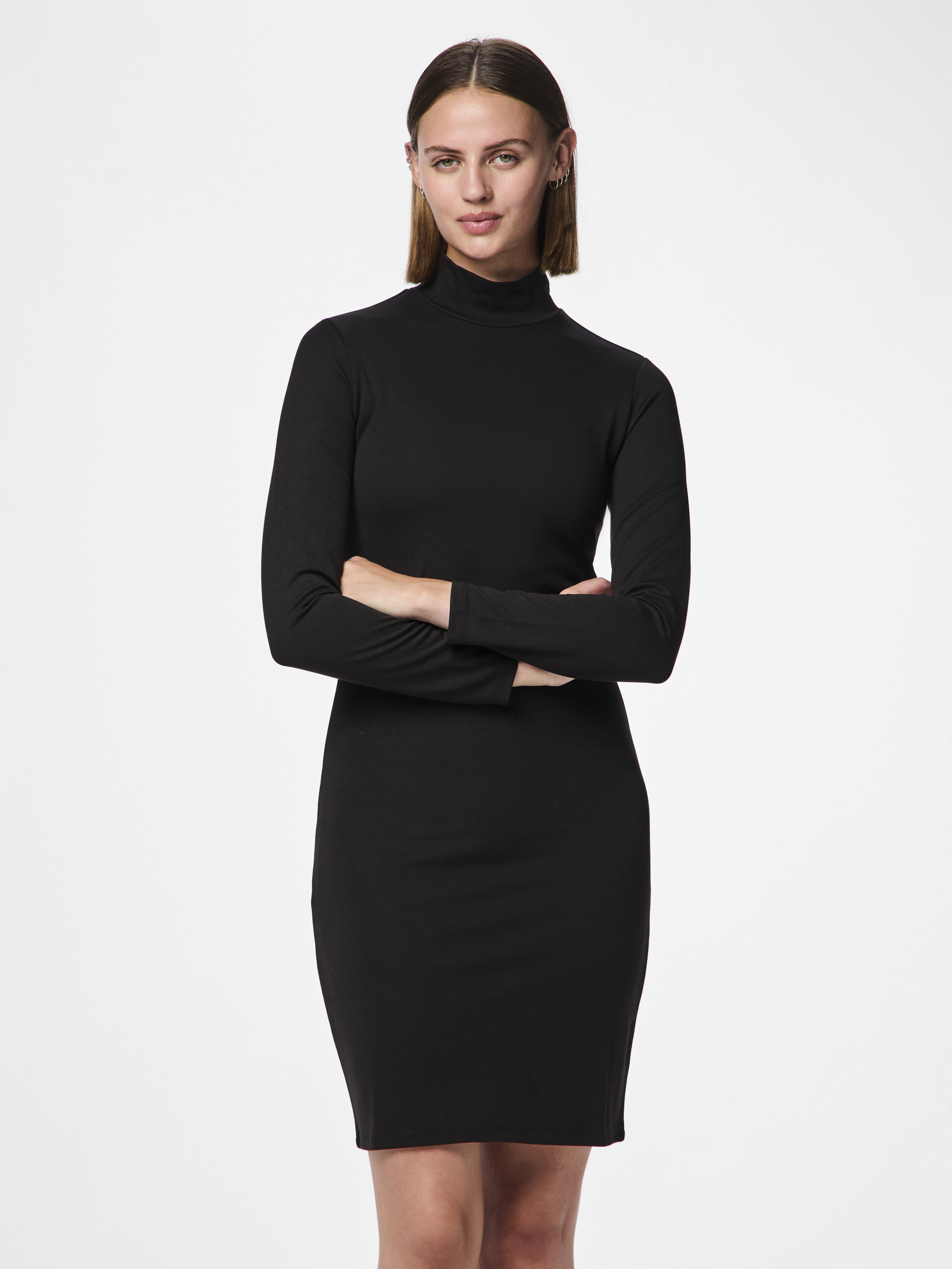 PCNAYA LS T-NECK DRESS NOOS