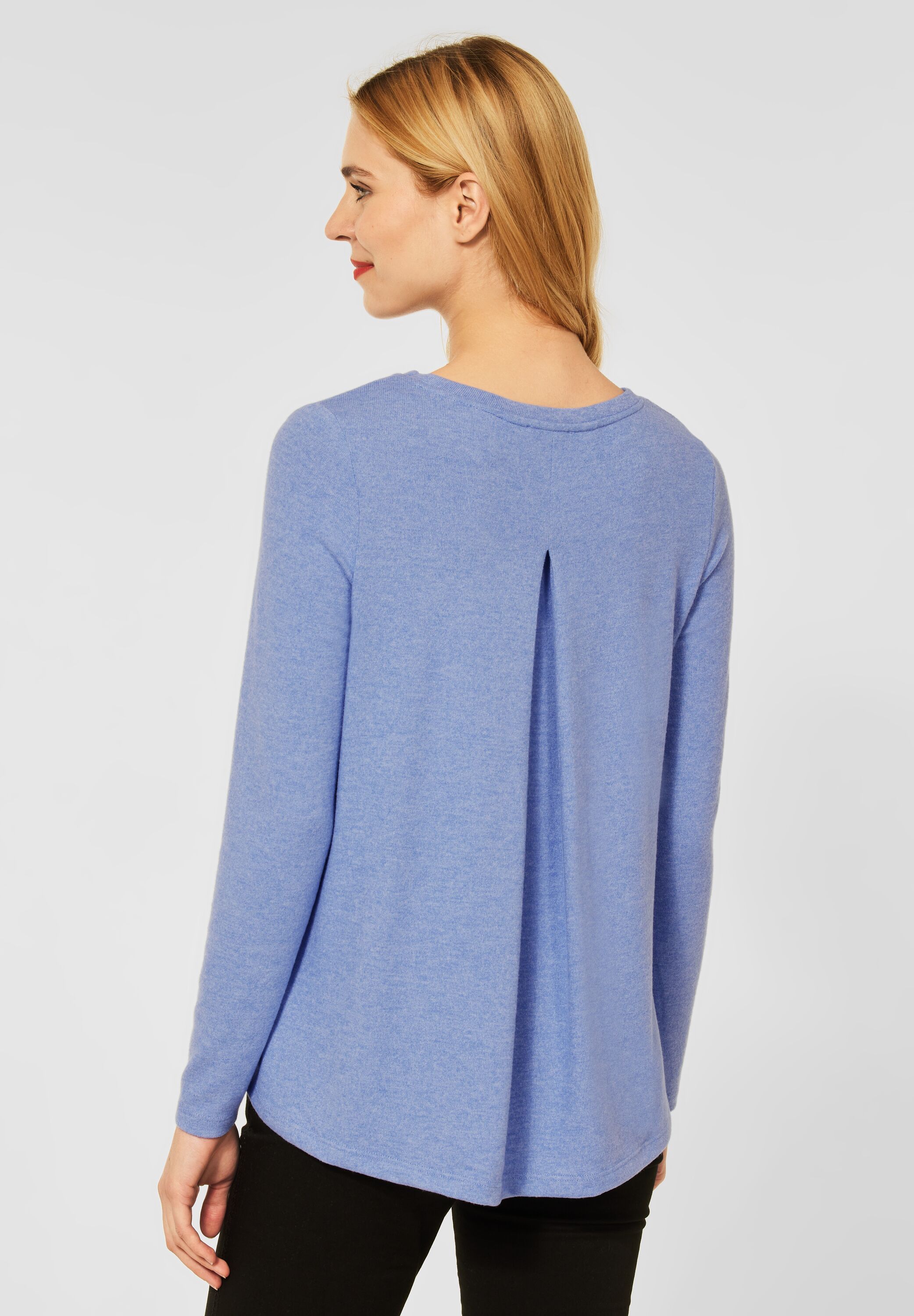 Shirt in melange Optik cozy | | Melange blue 4063055306721 | 40
